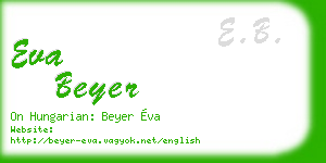 eva beyer business card